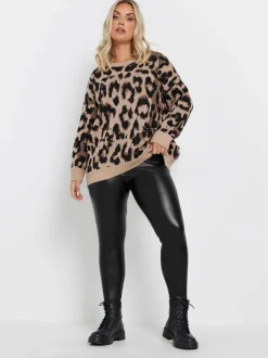 Yours Curve legging met coating en stretch