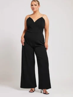 Yours Curve LONDON Diamante Corset Jumpsuit