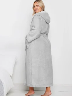 Yours Curve Maxi badjas Met capuchon