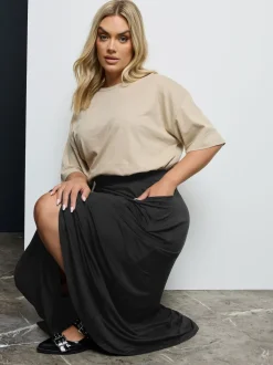 Yours Curve Maxi Jersey Stretch Skirt