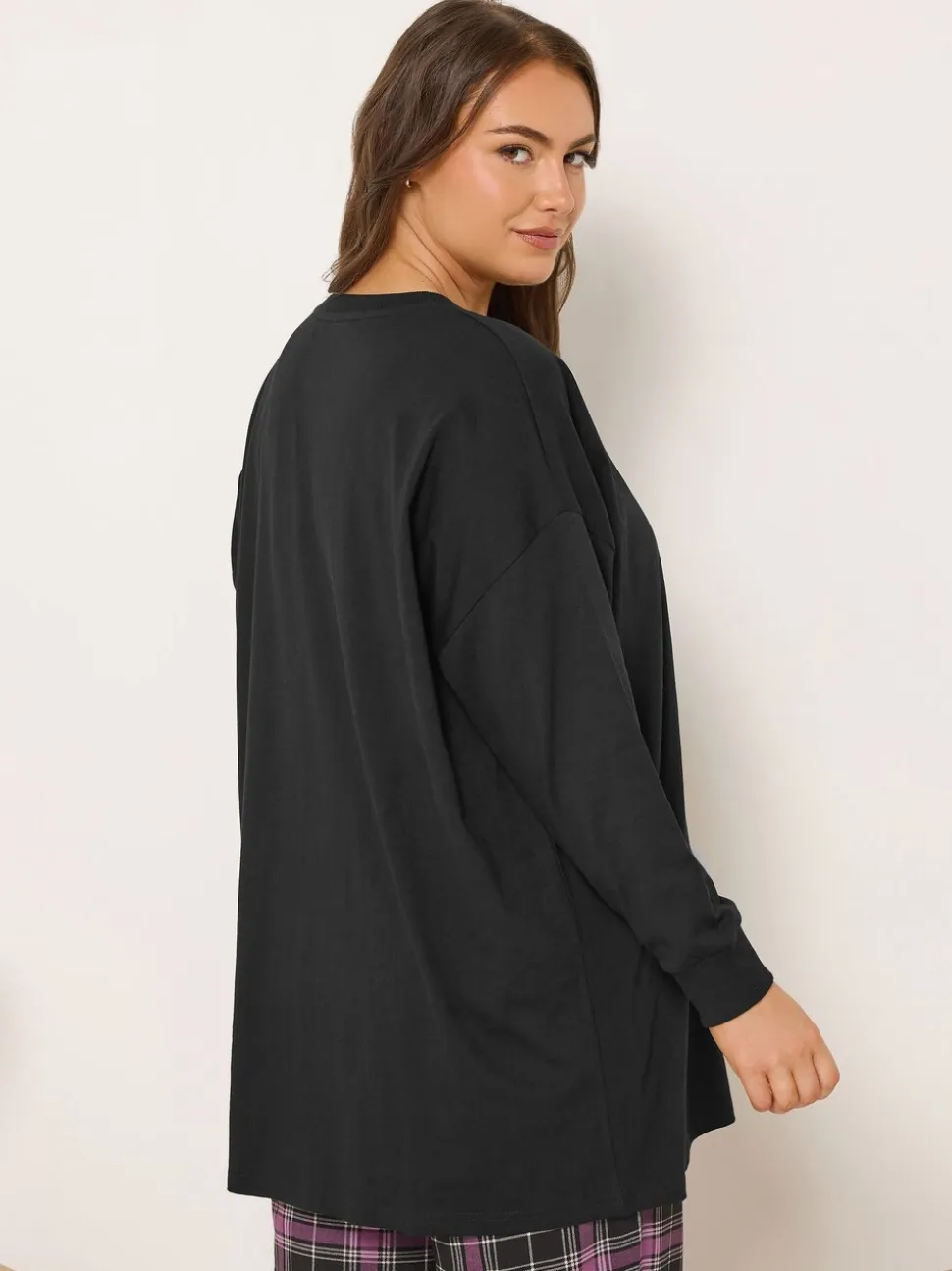 Yours Curve Stars Take You Long Sleeve Pyjamas and Tops Set