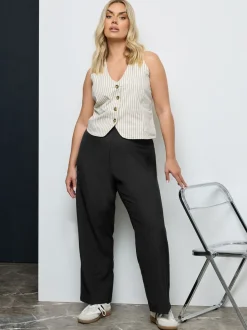 Yours Curve stretchbroek met elastische taille en rechte pijpen