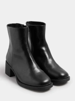 Yours Curve Wide Fit Square Ankle Boots