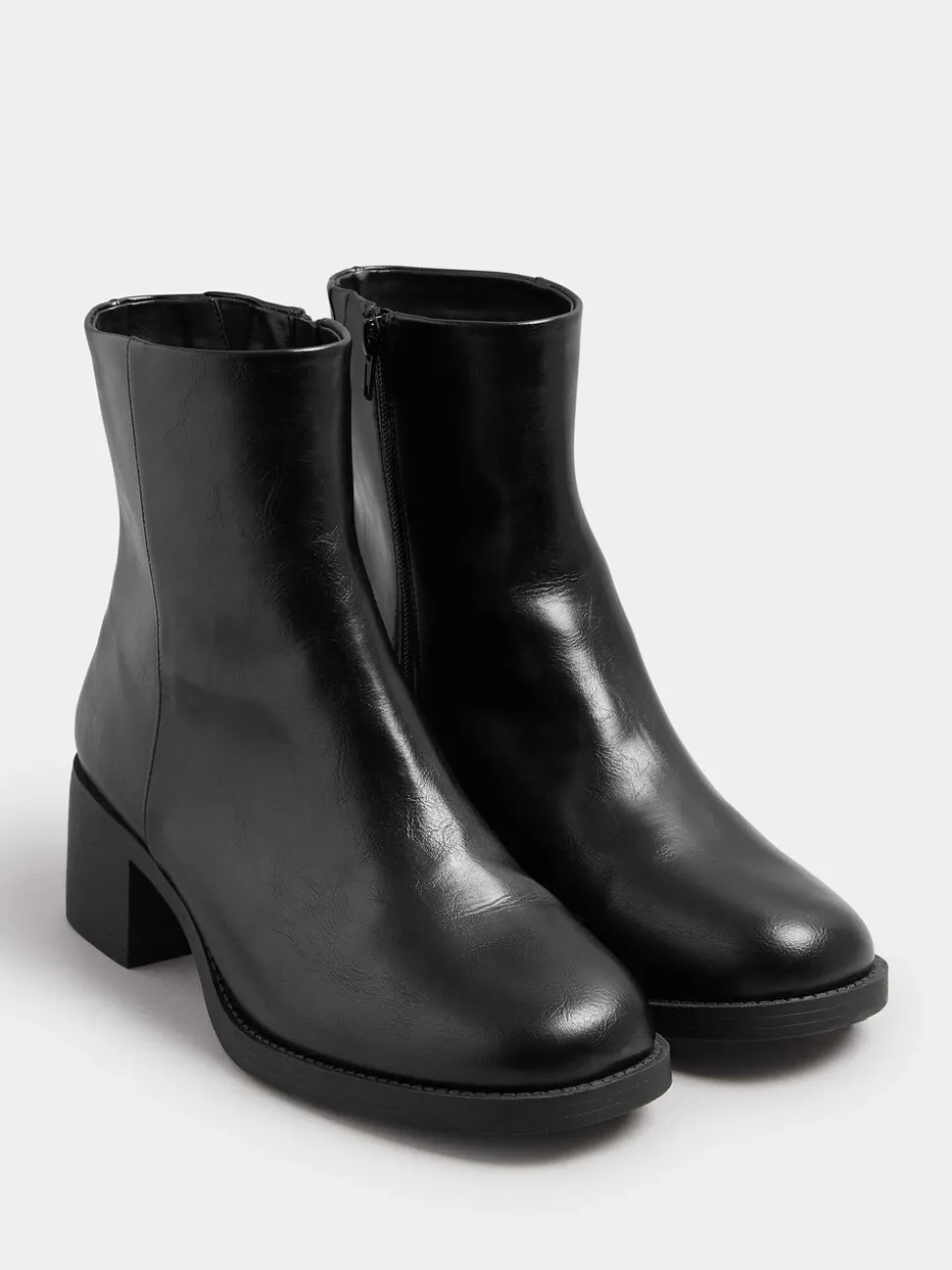 Yours Curve Wide Fit Square Ankle Boots