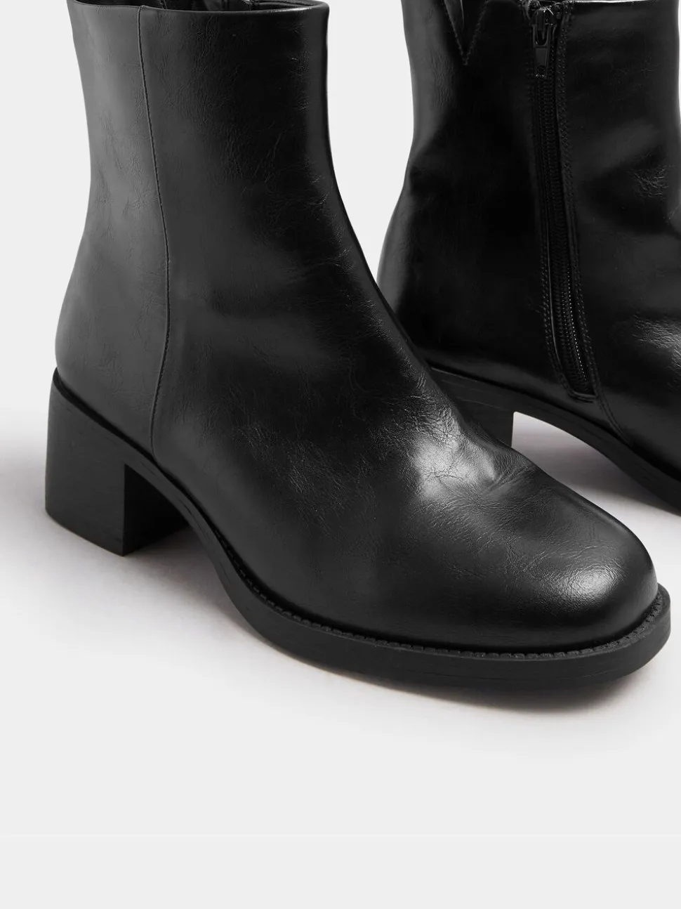 Yours Curve Wide Fit Square Ankle Boots