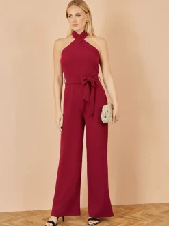 Yumi Cross Over Halter Neck Jumpsuit