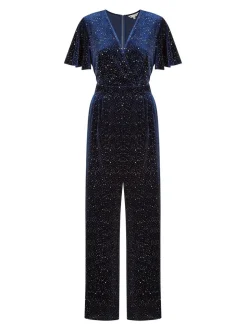 Yumi fluwelen jumpsuit met glitters