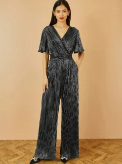 Yumi Pleated Jumpsuit With V-Neck