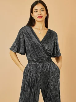 Yumi Pleated Jumpsuit With V-Neck