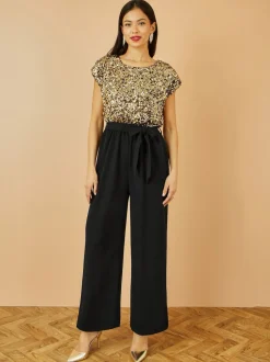 Yumi Sequin Top Stretch Jumpsuit