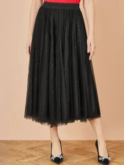Yumi Sparkle Mesh Tulle Skirt