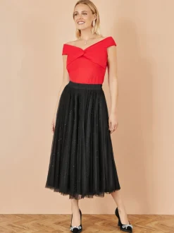Yumi Sparkle Mesh Tulle Skirt