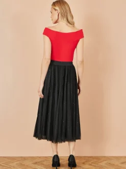 Yumi Sparkle Mesh Tulle Skirt