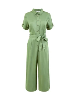 Yumi Twill Viscose Utility Jumpsuit