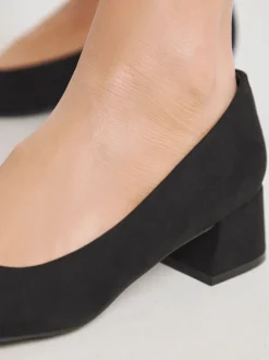 Zacht zwart - Heavenly Soles By JD Williams Low Block Heels Court Shoes