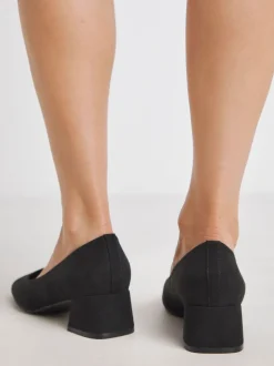 Zacht zwart - Heavenly Soles By JD Williams Low Block Heels Court Shoes
