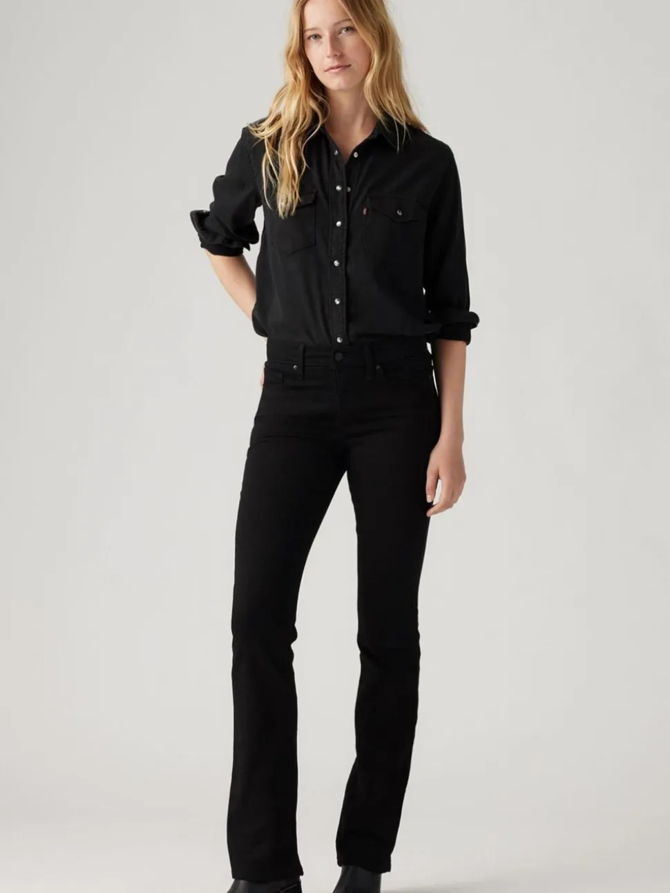 Zacht zwart - Levi's® 315™ - Vormgevende bootcut-jeans