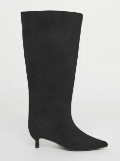 Zacht zwart - Simply Be Kitten Heel Straight Leg Boots