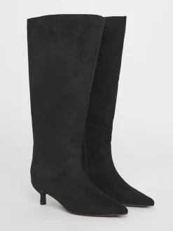 Zacht zwart - Simply Be Kitten Heel Straight Leg Boots