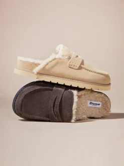 Zand - Dune London Goldy Lined Backless Loafers