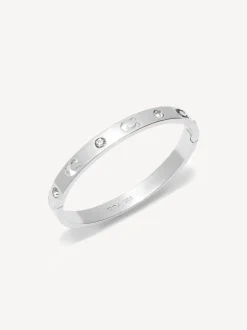 Zilver - COACH Signature armband met steentjes