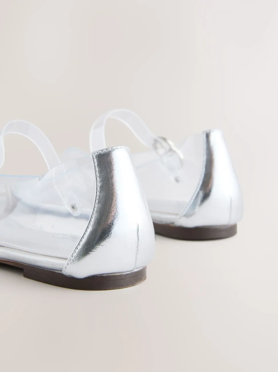 Zilver - Forever Comfort® Mary Jane-schoenen van vinyl met ronde neus