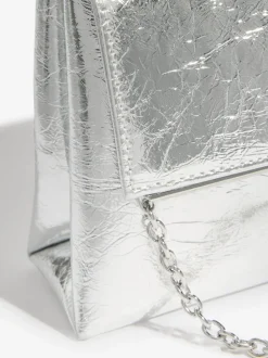 Zilver - Friends Like These Gold Foldover Clutch Bag