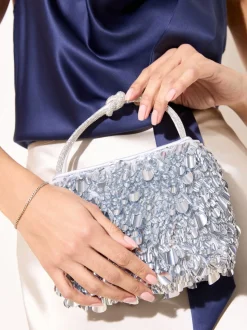 Zilver - Friends Like These Sequin Top Handle Bag