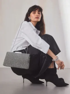 Zilver - Glinsterende clutch