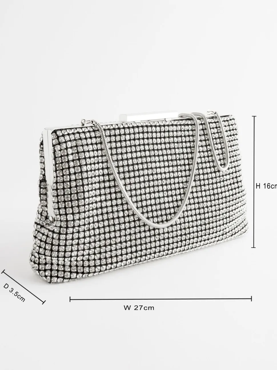 Zilver - Glinsterende clutch