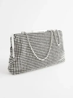 Zilver - Glinsterende clutch