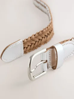 Zilver - Hand Plaited Leather Belt
