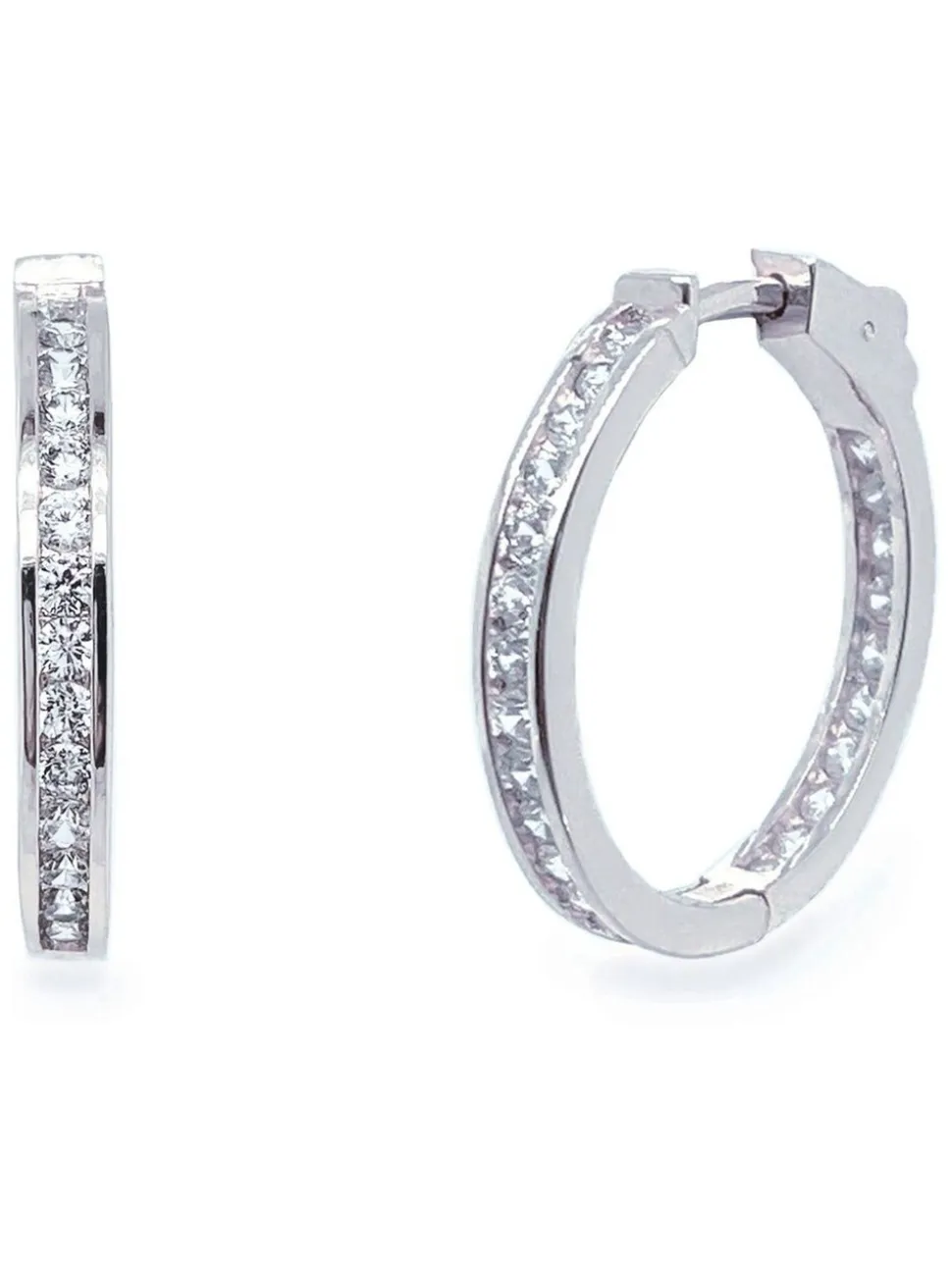 Zilver - Ivory & Co Copenhagen oorringen met edelmetaal en kristallen