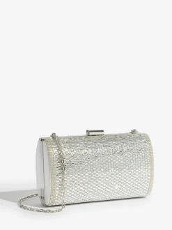 Zilver - Lipsy Embellished Box Clutch Bag