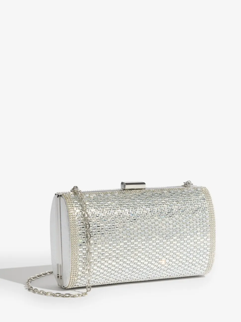 Zilver - Lipsy Embellished Box Clutch Bag
