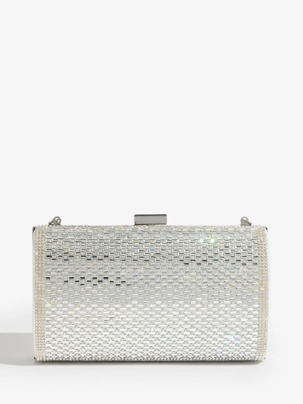 Zilver - Lipsy Embellished Box Clutch Bag