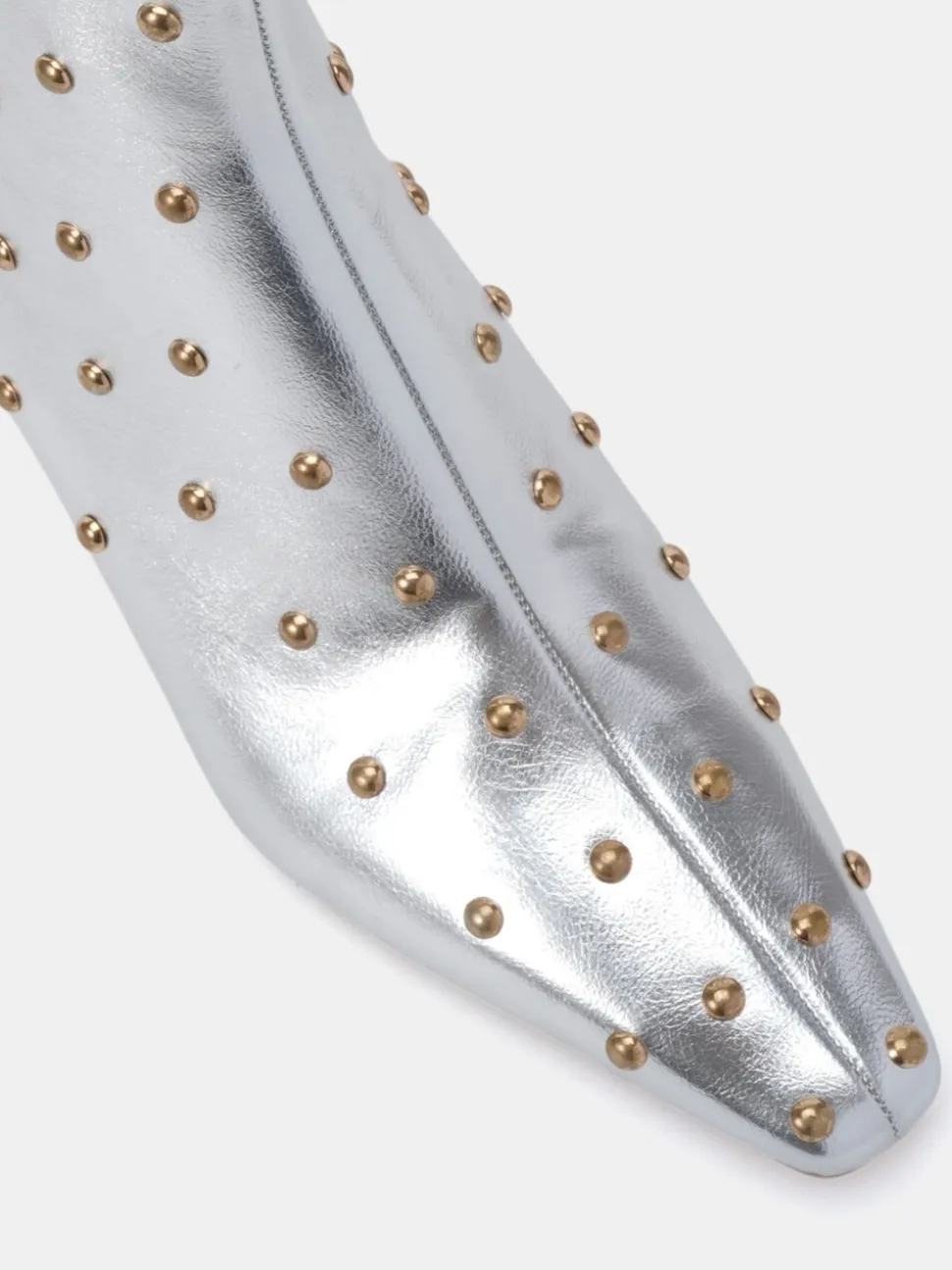 Zilver - Novo Wide Fit Kiki Studded Low Heel Ankle Boots