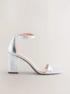 Zilver - Sandalen met blokhak