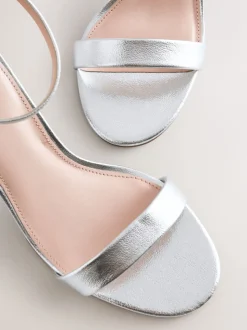 Zilver - Sandalen met blokhak