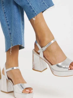 Zilver - Simply Be Back Bow Pointed Toe Heel