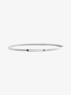 Zilver - Skinny stretchy Plaque riem