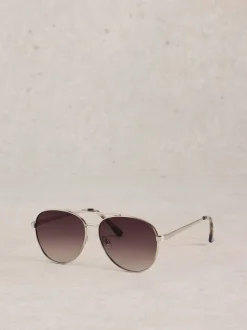 Zilver - White Stuff Aviator Style Glasses
