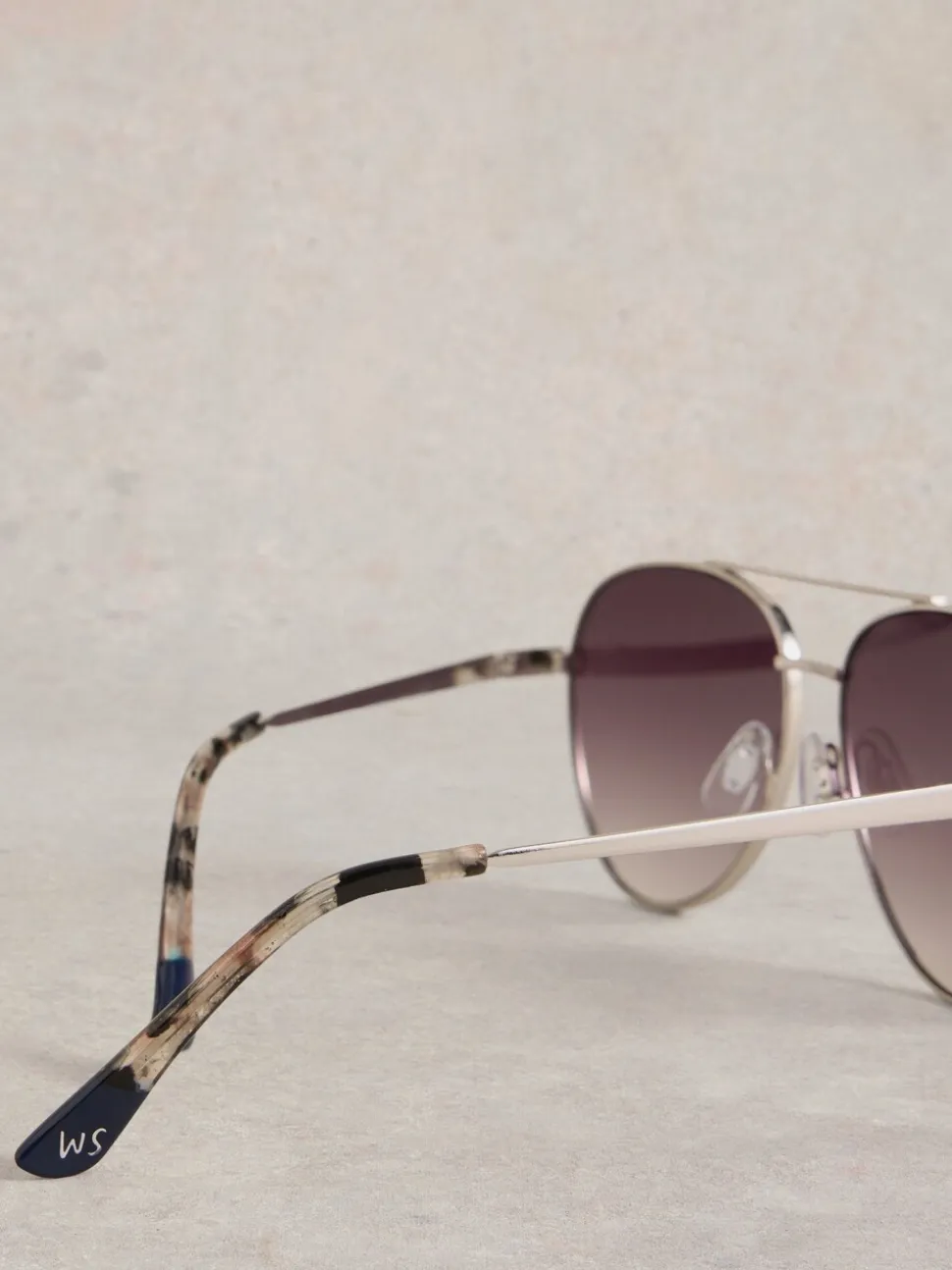 Zilver - White Stuff Aviator Style Glasses
