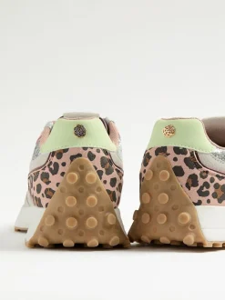 Zilverglitter - Love & Roses - Retro comfortabele joggingsneakers van gemengd materiaal