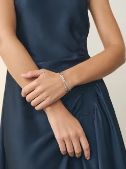 Zilverkleurig - Armband met glinsterend detail