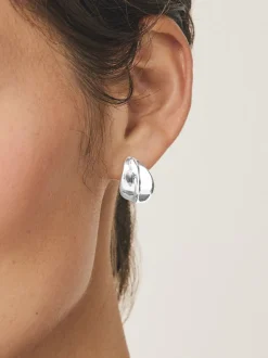 Zilverkleurig - Bouton Stud Earrings