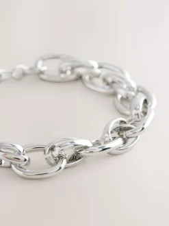 Zilverkleurig - Double Link Chunky Chain Bracelet