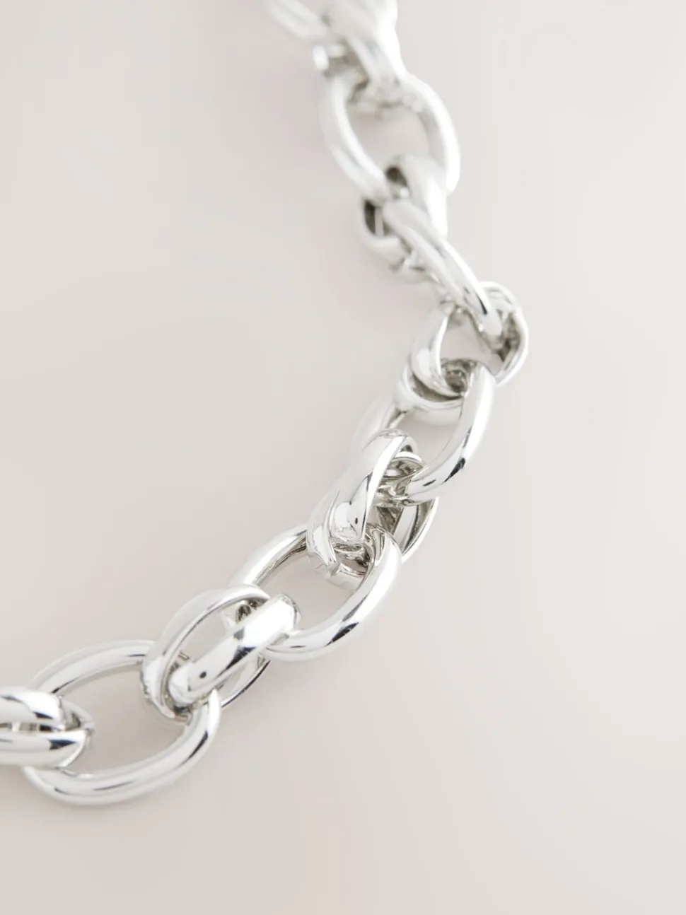 Zilverkleurig - Double Link Chunky Chain Necklace