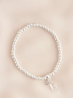 Zilverkleurig - Letterarmband met stretch