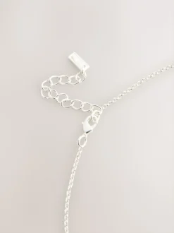 Zilverkleurig - Open Circle Drop Long Necklace